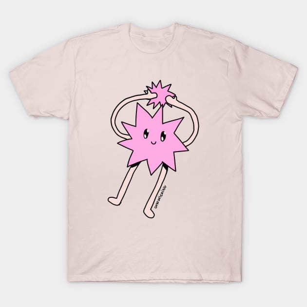 Silly Little Guy | Pink Sticker Version T-Shirt by ghostieking